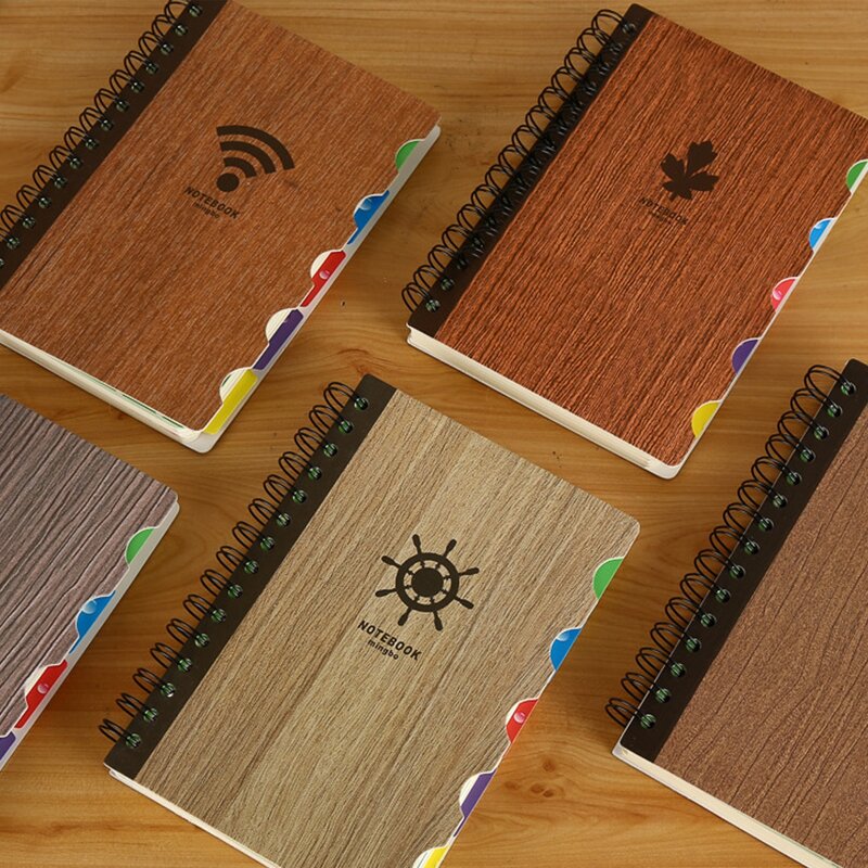 

1pc Random Pattern Spiral Notebook, Multicolor