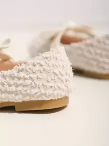 Bé gái nơ trang trí giày bệt - Màu be - Xem 4