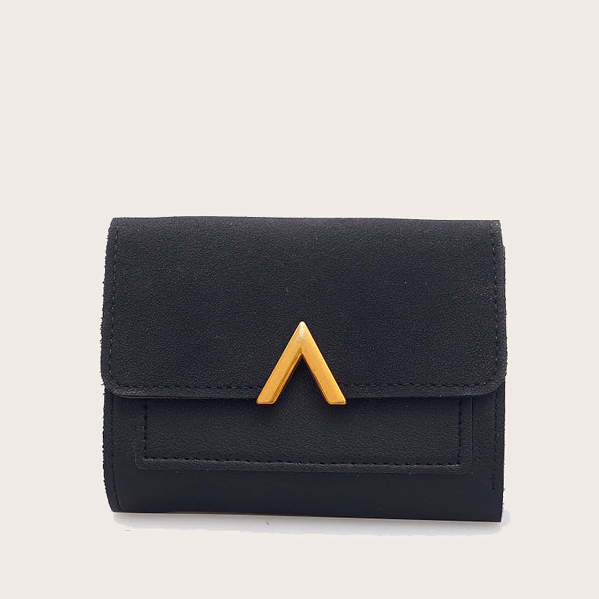 

Letter Fold Over Purse, Black