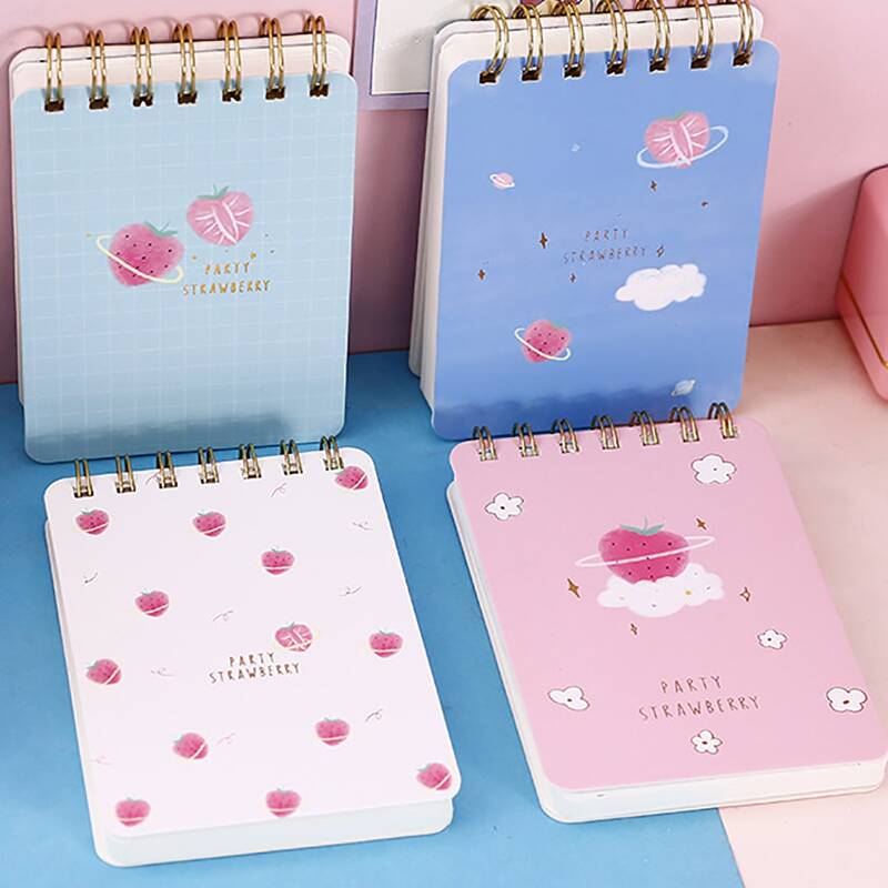 

1pc Strawberry Print Random Notebook, Multicolor