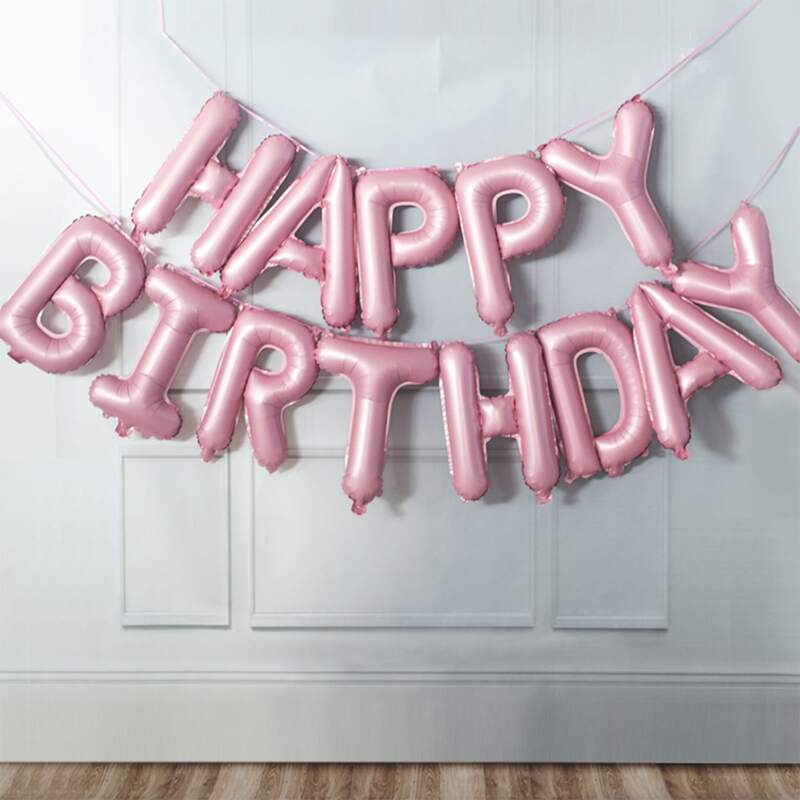 

1set Birthday Party Decoration Balloon, Pink