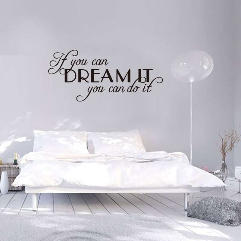

Slogan Graphic Wall Sticker, Black
