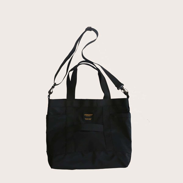

Men Large Capacity Waterproof Tote Bag, Black