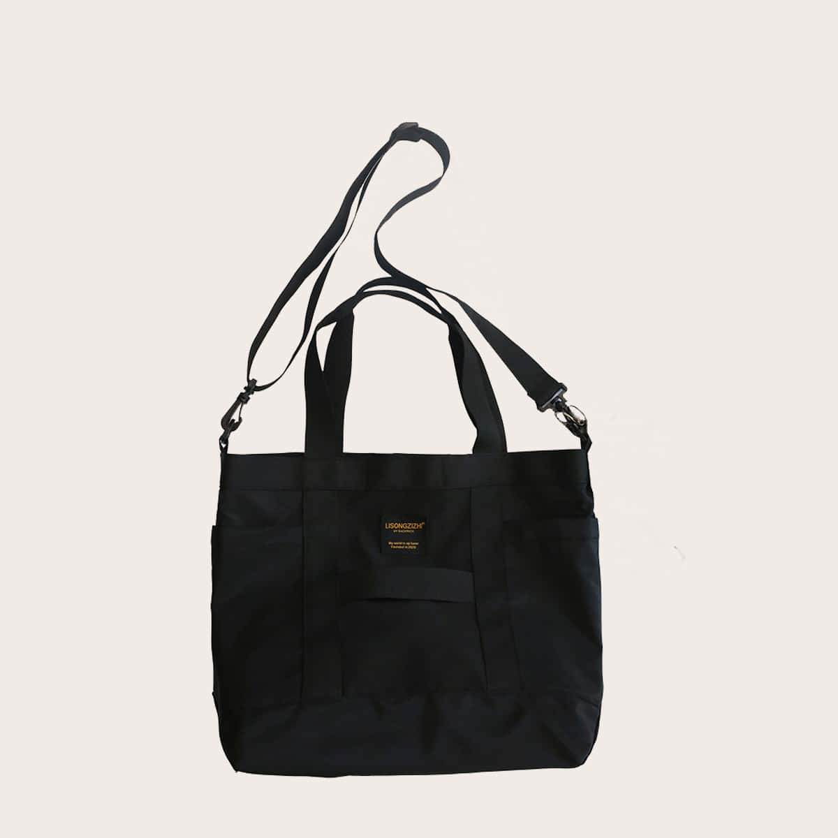 

Guys Large Capacity Waterproof Tote Bag, Black