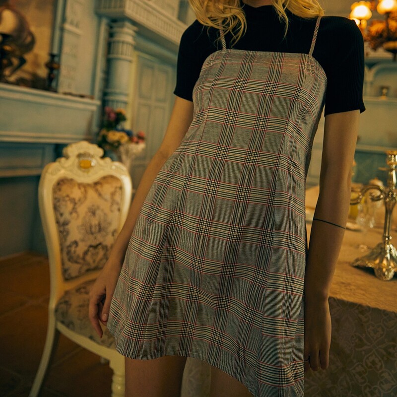 

Plaid Cami Dress, Multicolor