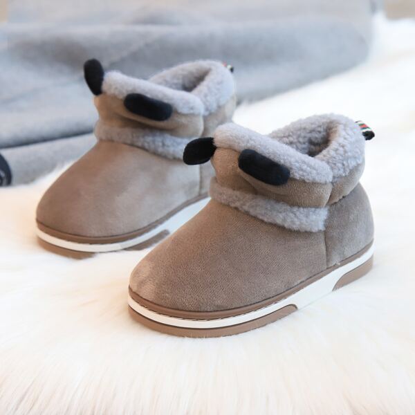

Toddler Girls Faux Fur Lined Ankle Boots, Coffee brown
