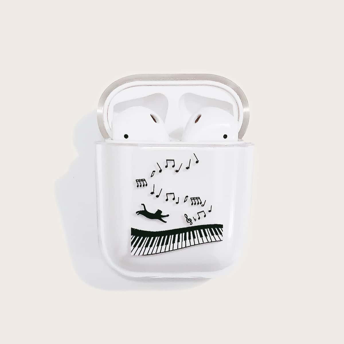 

Piano Pattern Clear Airpods Case