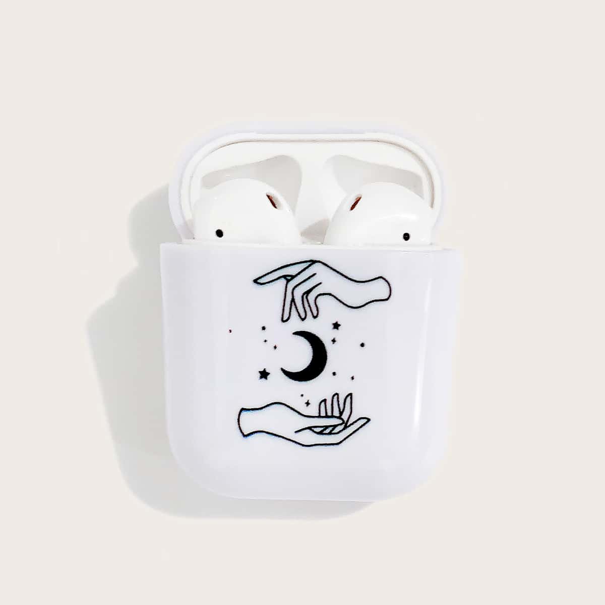 

Graphic Airpods Case, White