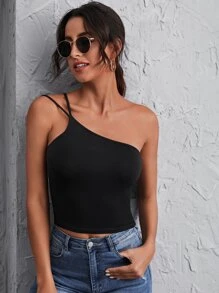 SHEIN Privé 單肩雙帶上衣