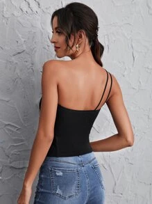 SHEIN Privé 單肩雙帶上衣