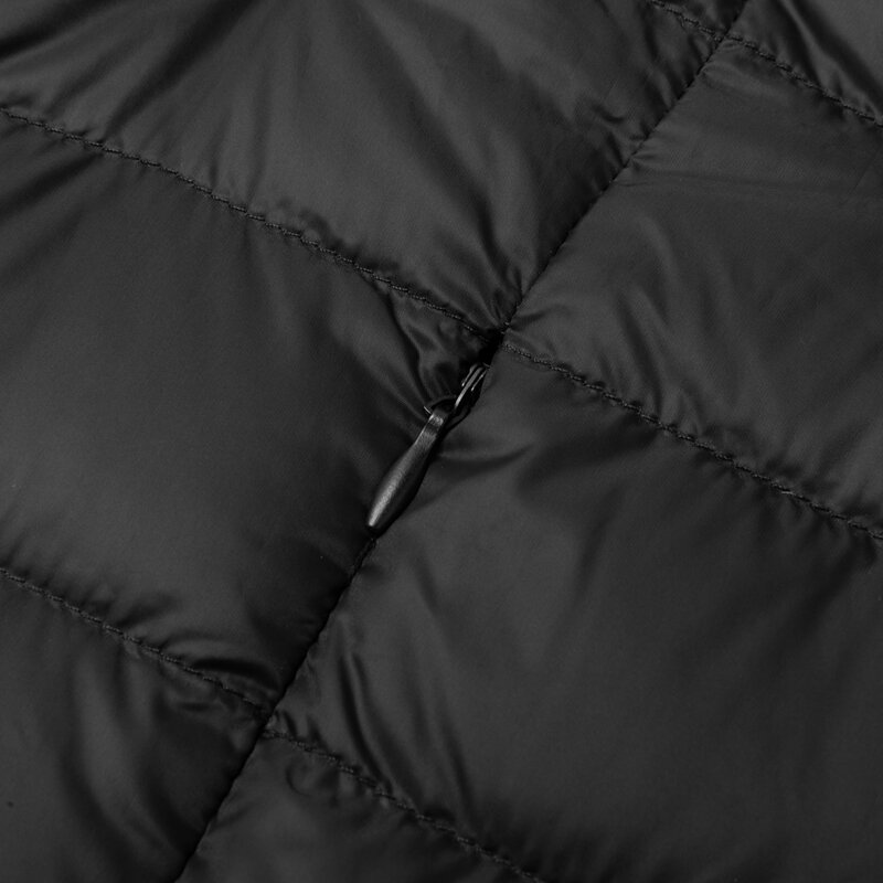 

Guys Solid Zipper Detail Padded Jacket, Black