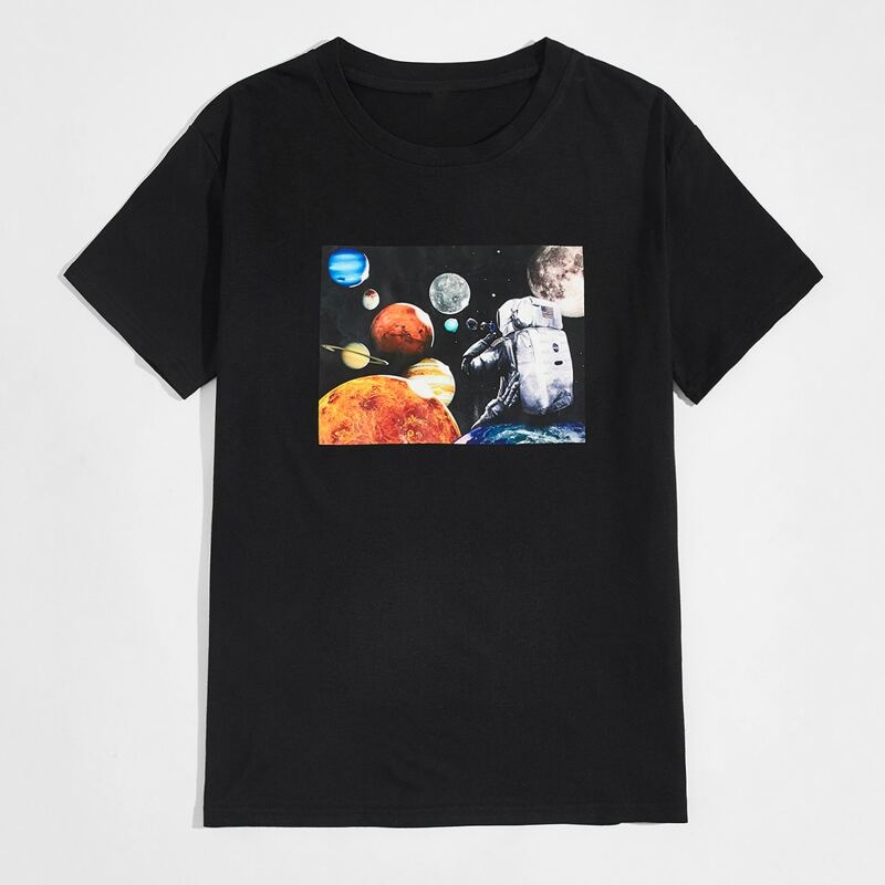 

Guys Astronaut Graphic Tee, Black