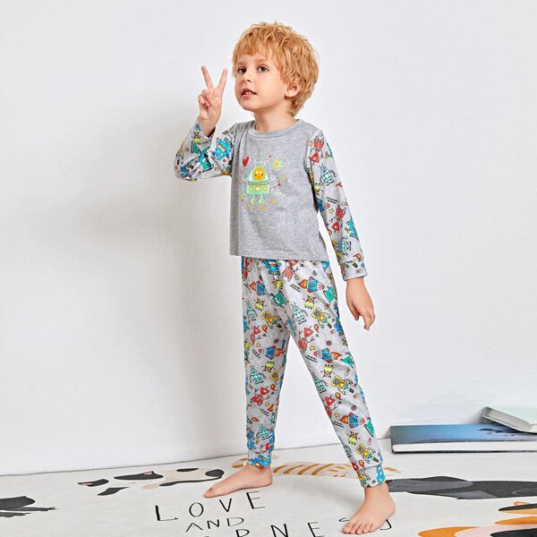 

Toddler Boys Cartoon Graphic PJ Set, Multicolor