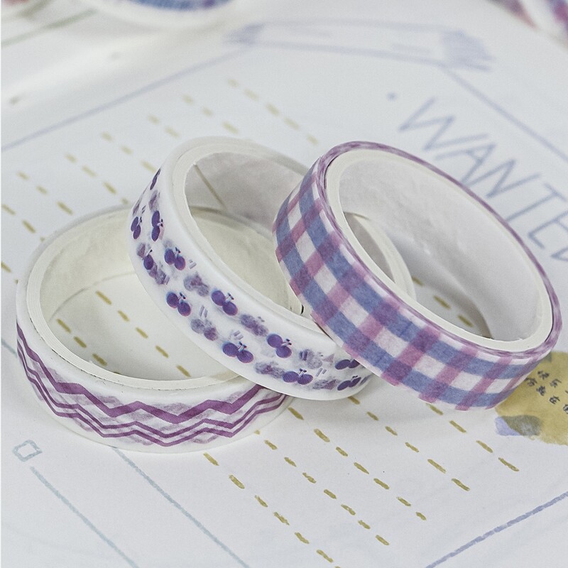 

10rolls Mixed Pattern DIY Tape, Multicolor