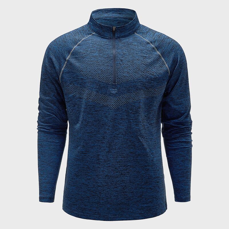 

Guys Half Button Sports Tee, Navy blue