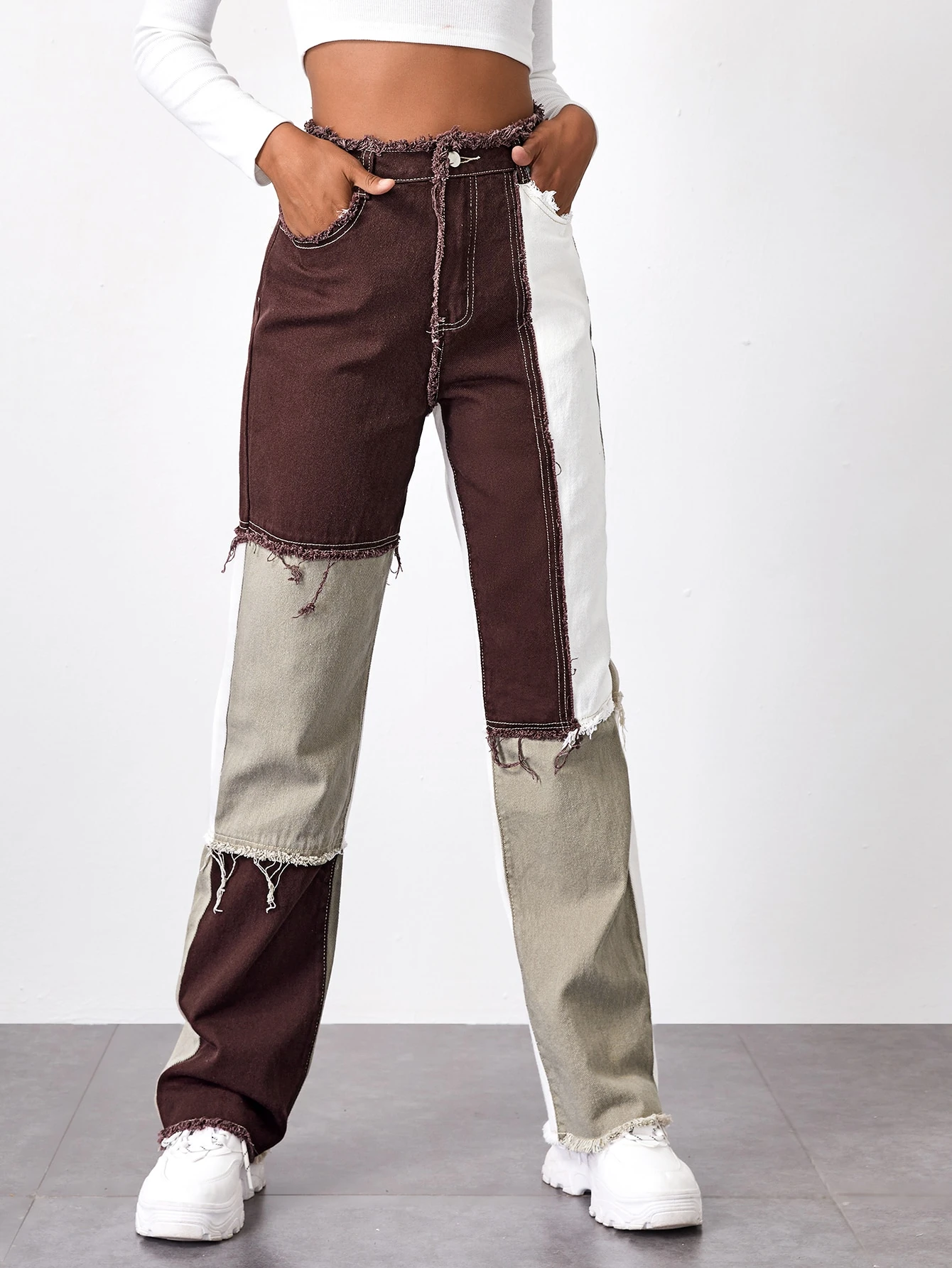 high waisted pants with pockets