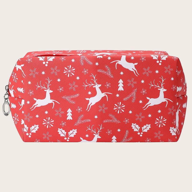 

Christmas Deer Makeup Bag, Red
