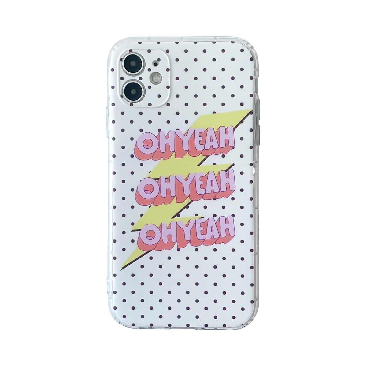 

Letter Graphic Polka Dot iPhone Case, Multicolor