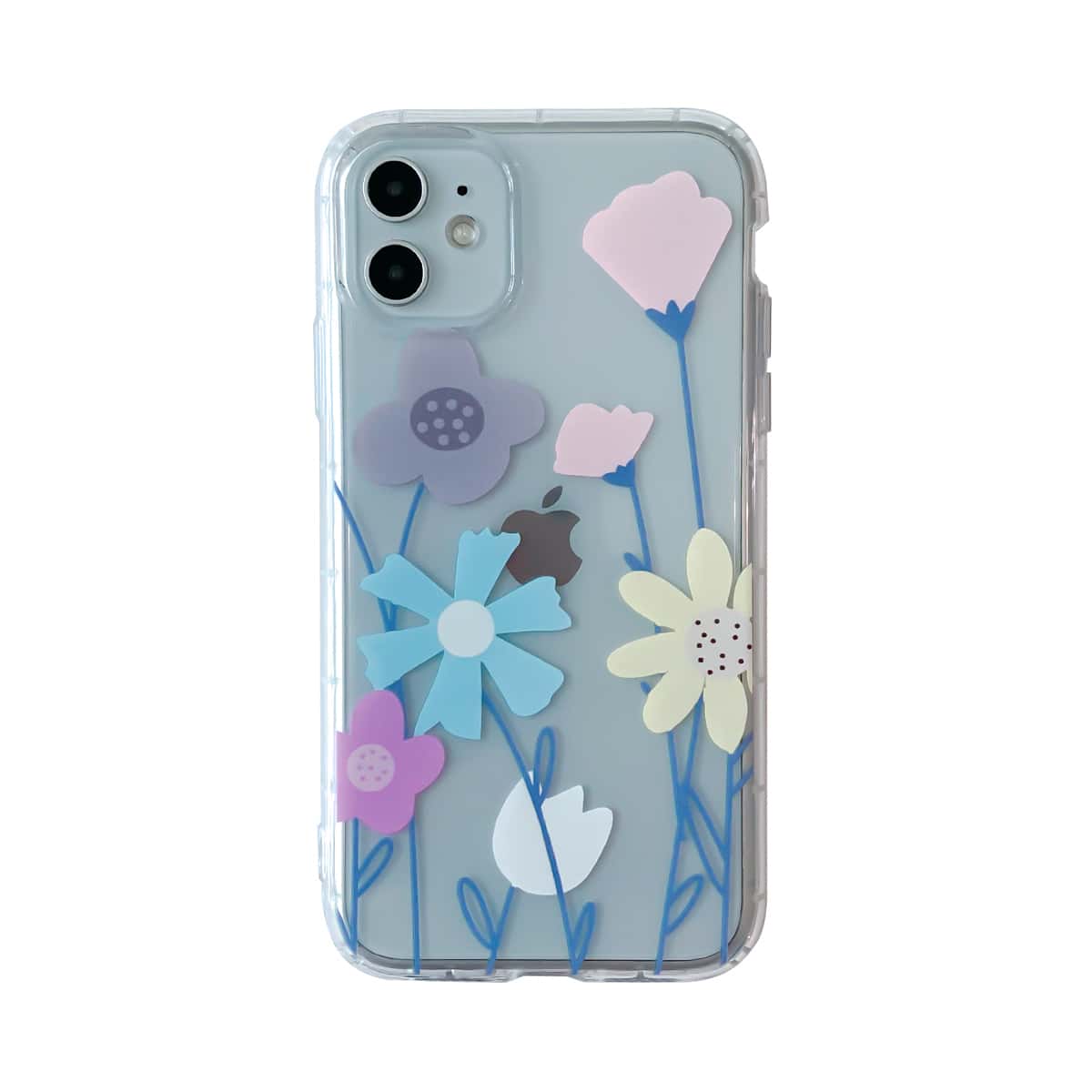 

Flower Print Clear iPhone Case, Multicolor