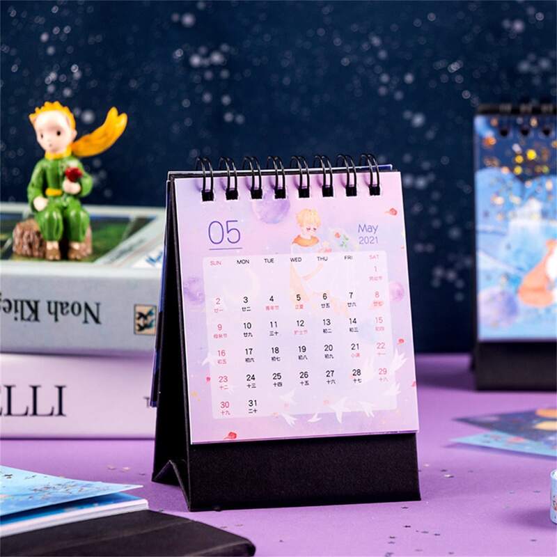 

1pc Cartoon Graphic Random Desk Calendar, Multicolor
