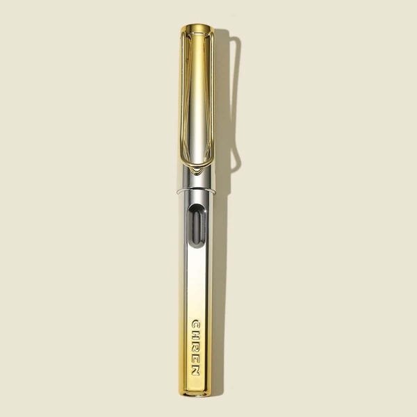 

1pc Gradient Color Pen Without Ink, Gold