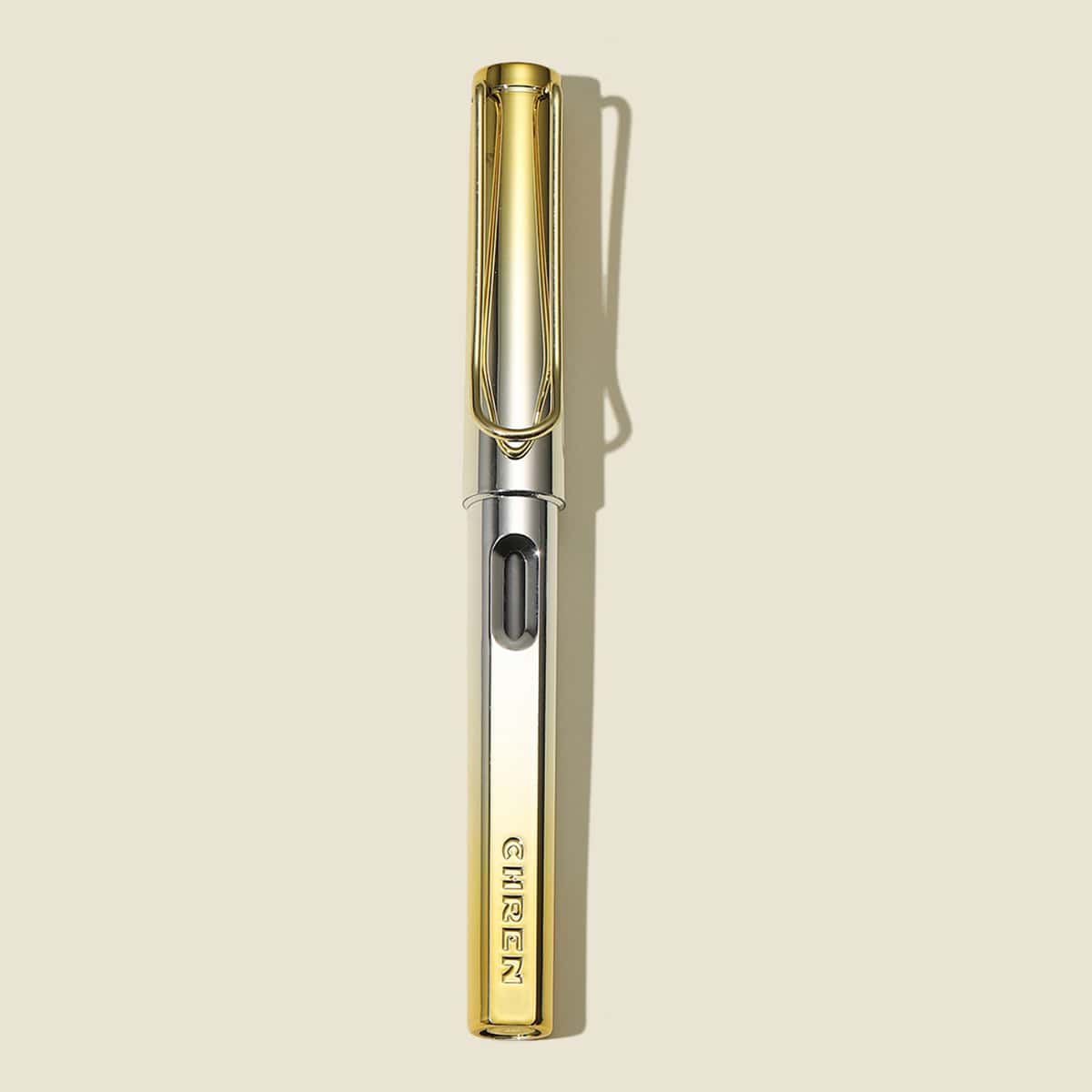 

1pc Gradient Color Pen Without Ink, Gold