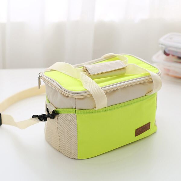 

1pc Portable Insulated Lunch Bag, Green