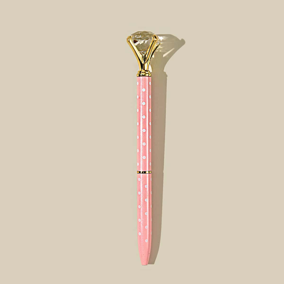 

1pc Diamond Decor Ballpoint Pen, Black