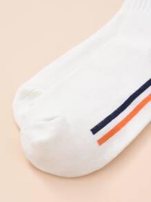 Calcetines de hombres con estampado de letra - Blanco - Ver 3