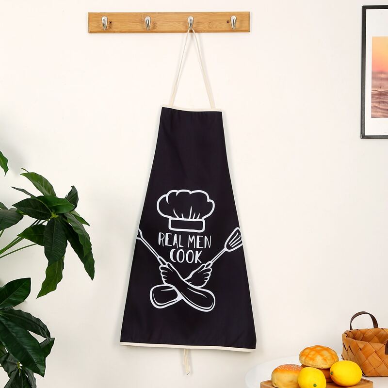 

Letter Graphic Apron, Black and white