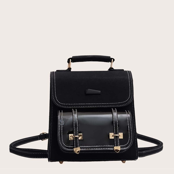 

Pocket Front Backpack, Black