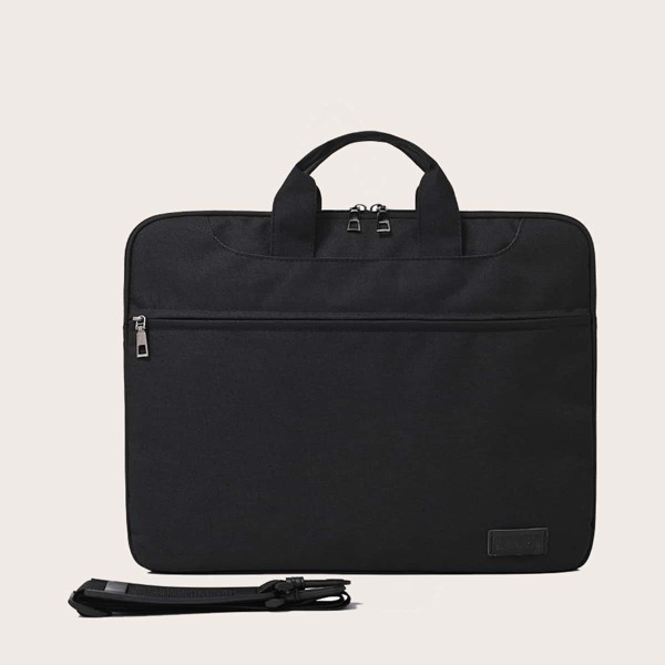 

Men Double Handle Briefcase, Black