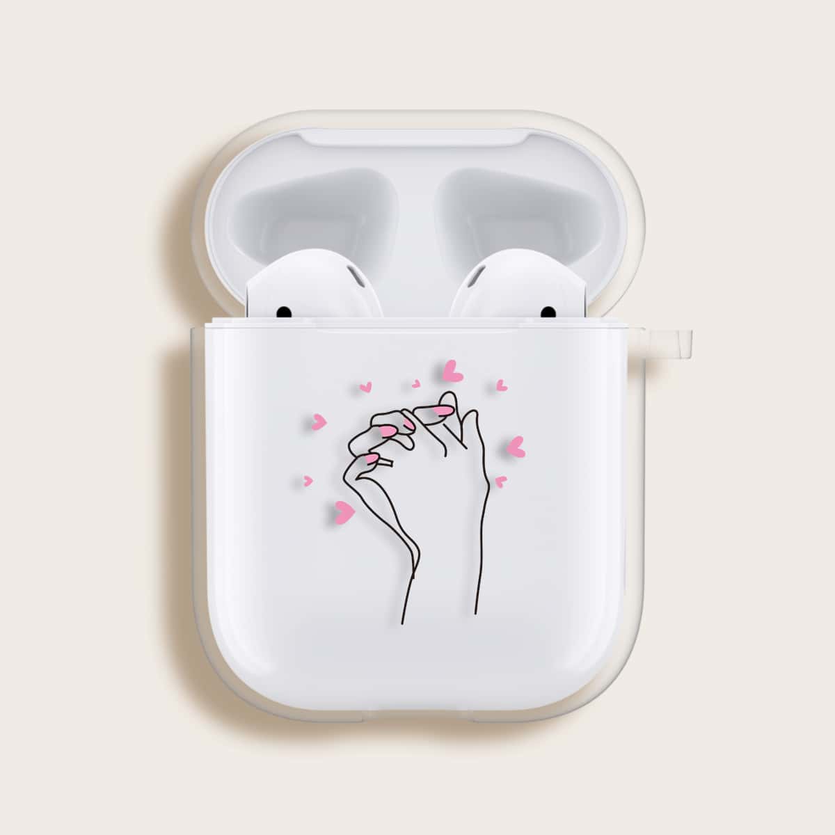 

Hands Clear Airpods Case