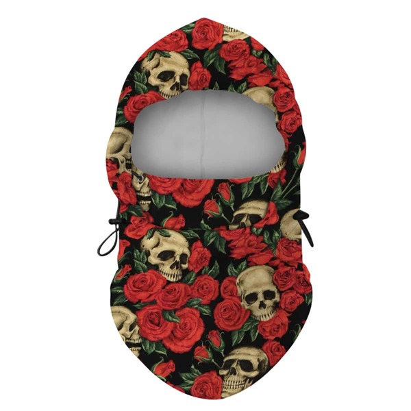 

Men Rose & Skull Pattern Face & Neck Barrier, Multicolor