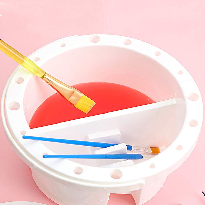 

1pc Multifunction Plastic Art brush Washing Bucket, White
