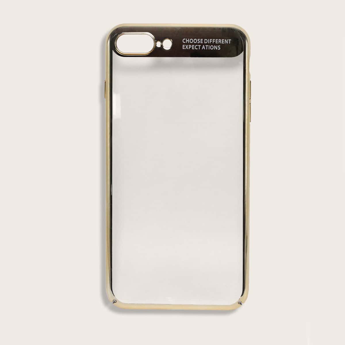 

Contrast Frame Clear iPhone Case, Gold clear