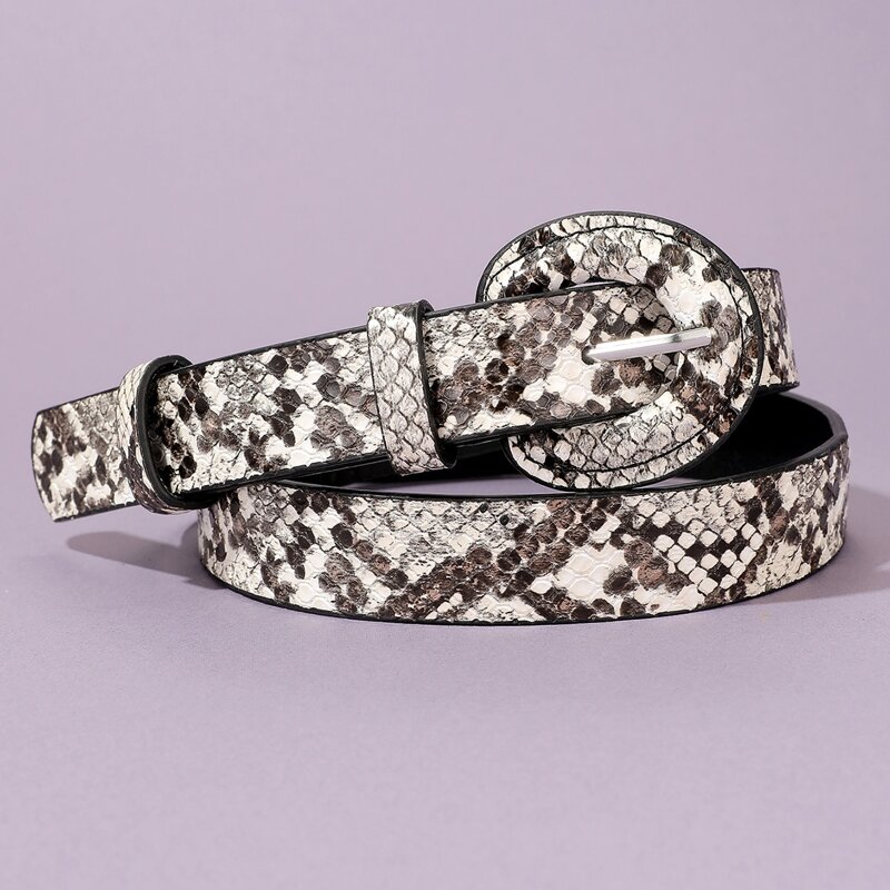 

Snakeskin Buckle Belt, Multicolor