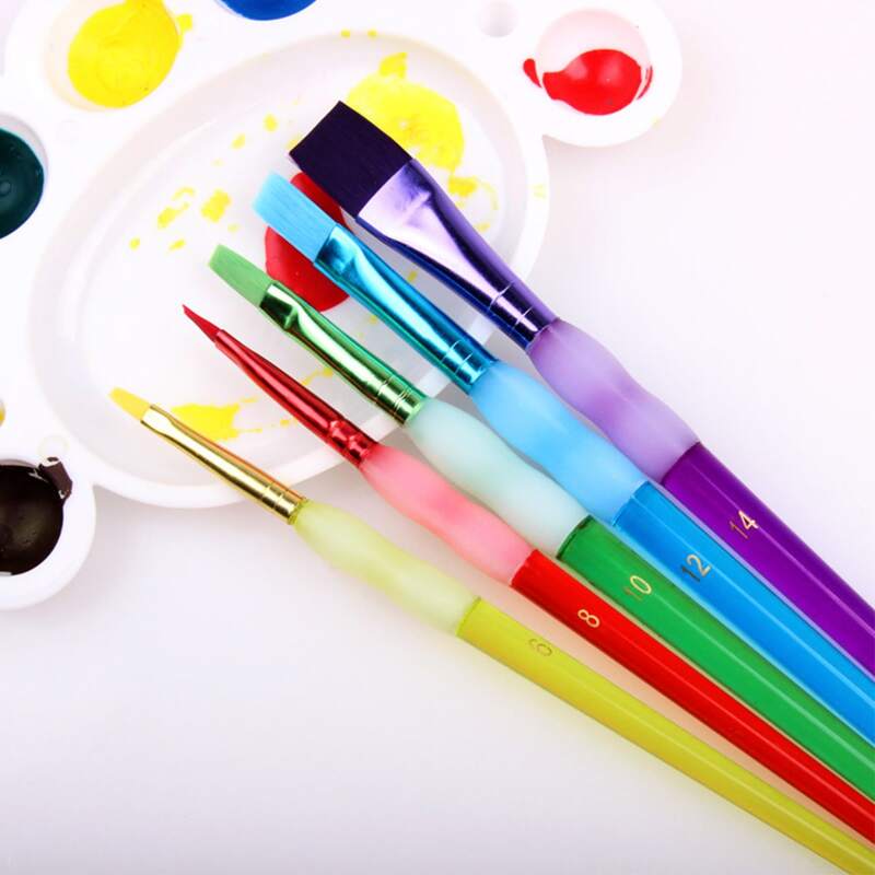 

5pcs Oil Painting Brush Set, Multicolor
