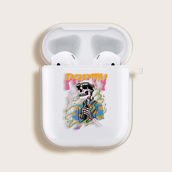 

Skull Pattern Clear Airpods Case