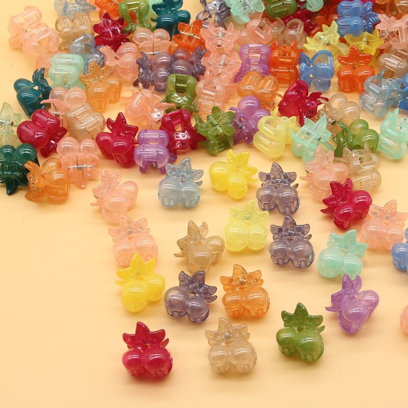 

30pcs Random Cherry Mini Hair Claw, Multicolor