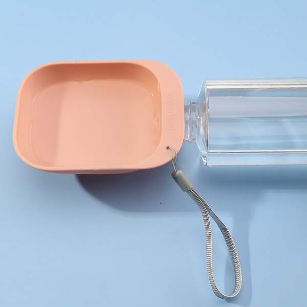 

1pc Dog Outdoor Water Bowl, Pink