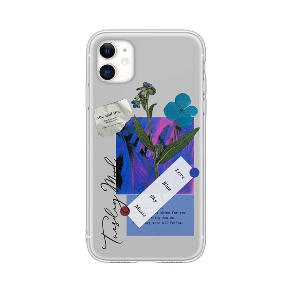 

Прозрачный чехол для iPhone с рисунком, Многоцветный