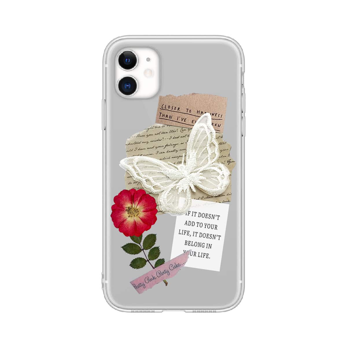 

Flower & Butterfly iPhone Case, Multicolor