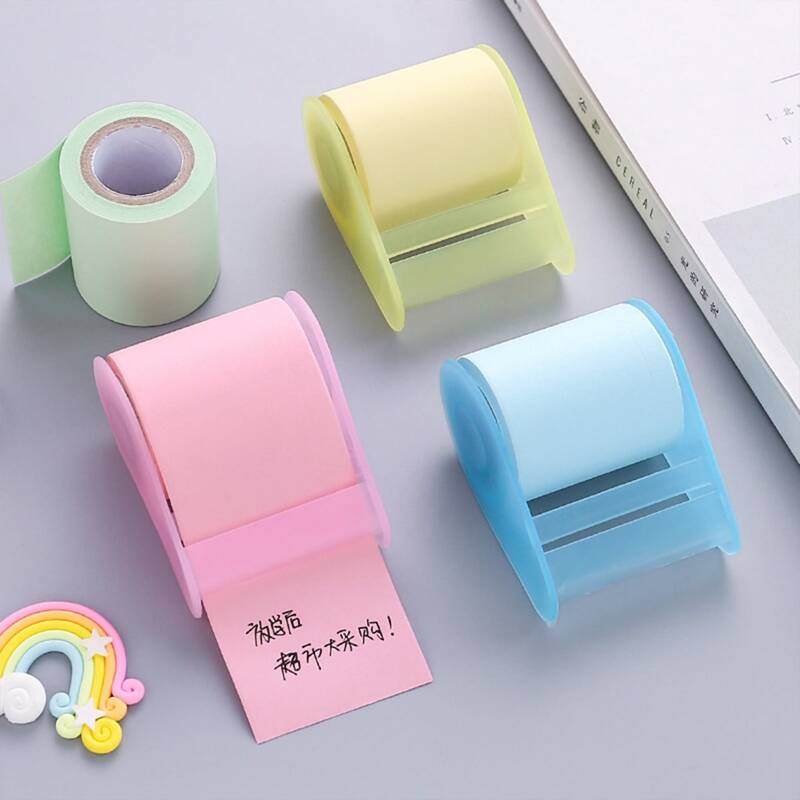 

1roll Random Sticky Note With Dispenser, Multicolor