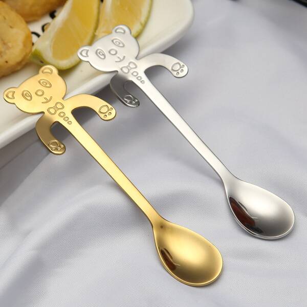

2pcs Cartoon Panda Coffee Spoon, Multicolor