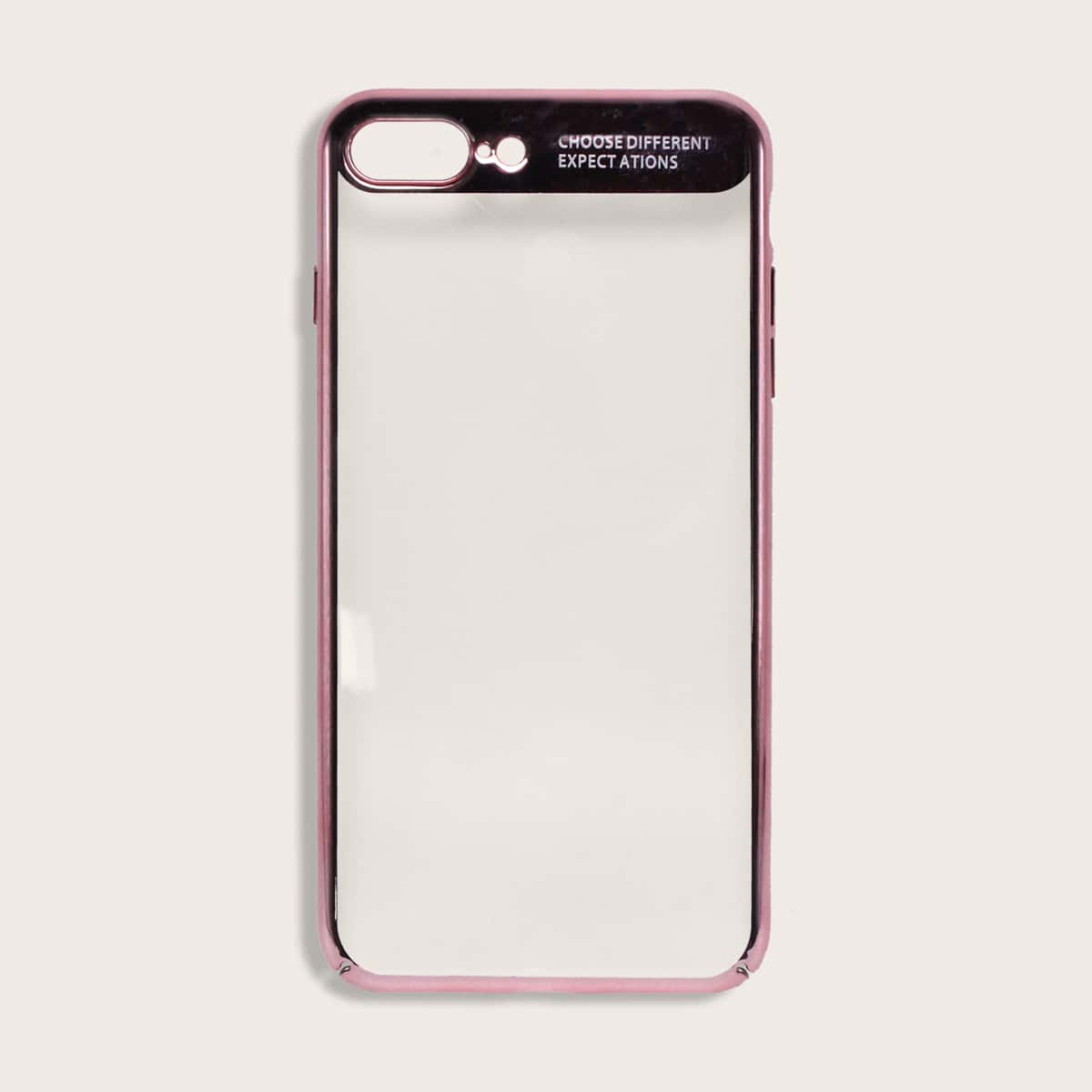 

Contrast Frame Clear iPhone Case, Pink clear