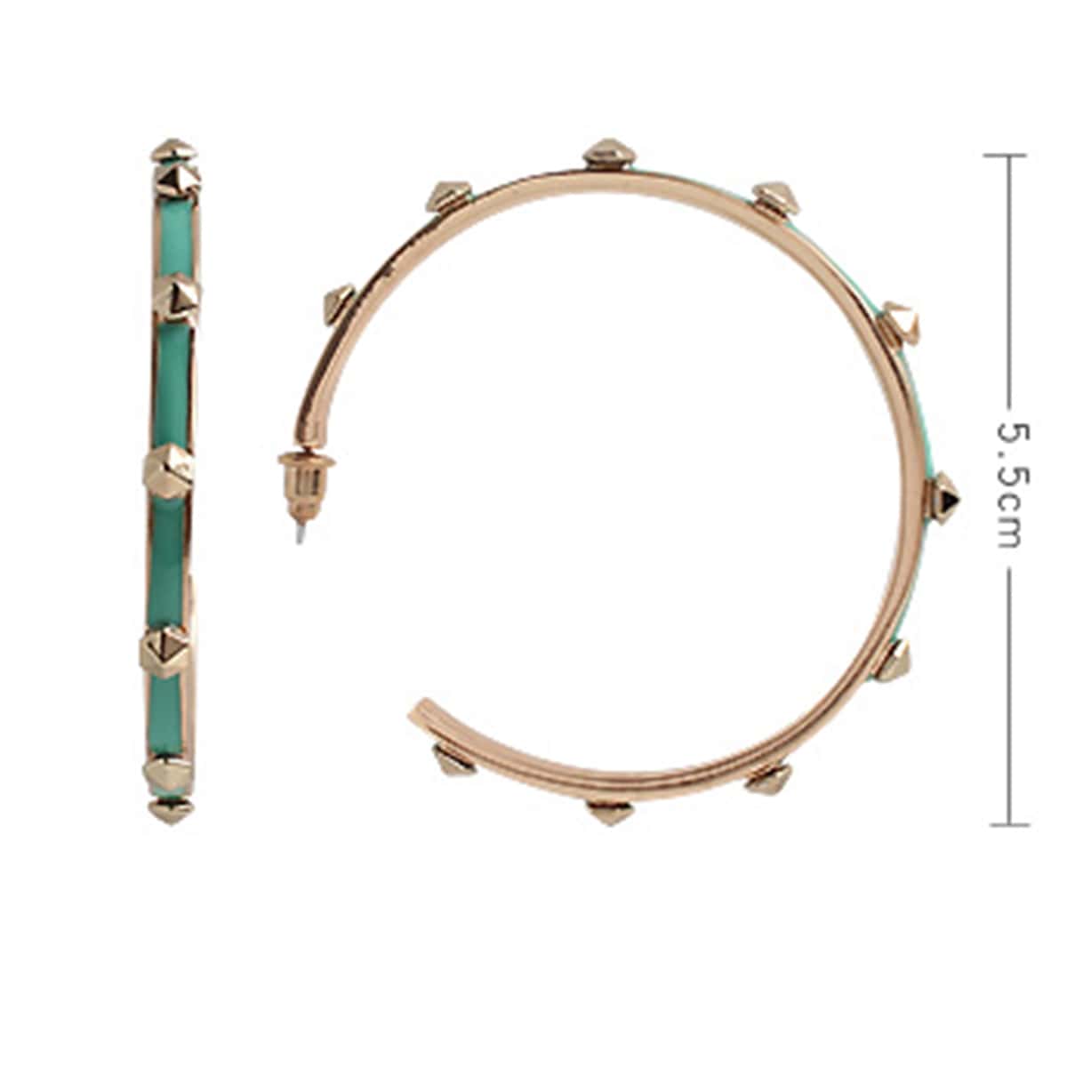 

Rivet Decor Hoop Earrings, Multicolor