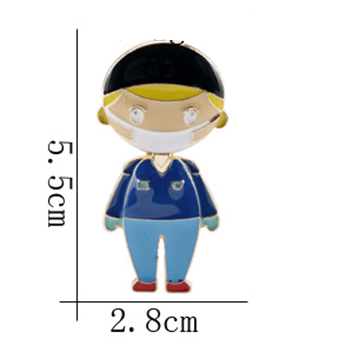 

1pc Figure Shaped Brooch, Multicolor