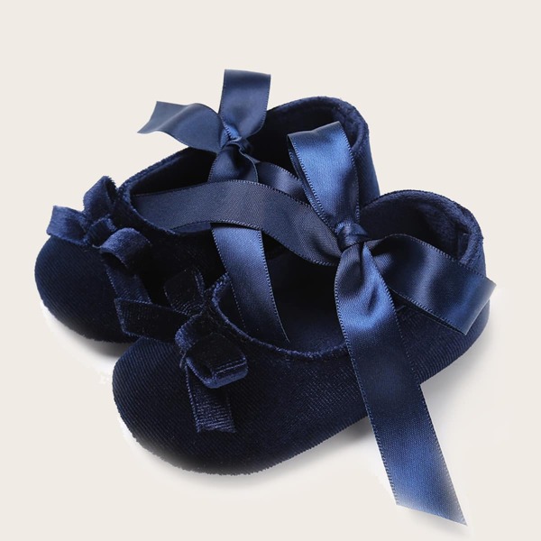 

Baby Girl Bow Decor Flats, Blue