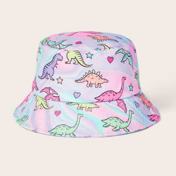 

Dinosaur Pattern Bucket Hat, Multicolor